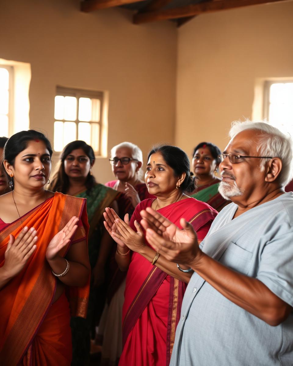 Families and young people gathered together for a cultural experience